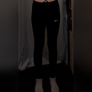 Nike Dri-fit Woman’s Medium Black Leggings reflective zip ankle leggings women
